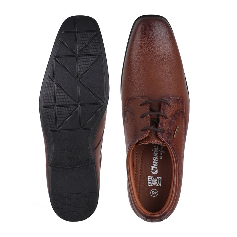 Red Chief Tan Formal Derby Shoe For Men |RC1998FS - Image 4
